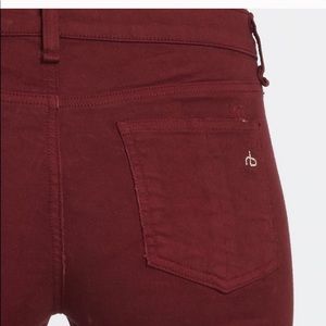 Rag and Bone Burgundy Skinny Jeans